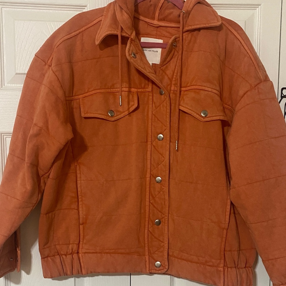 Avec Les Filles Burnt Orange Puffer Jacket